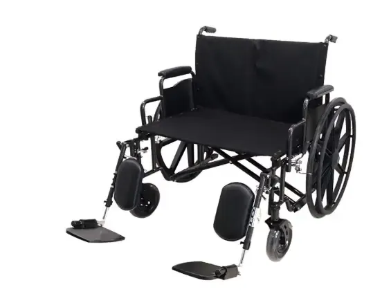 XL bariatric wheelchair on a paved beachfront path in Hawaii, designed for higher weight capacity and outdoor comfort.